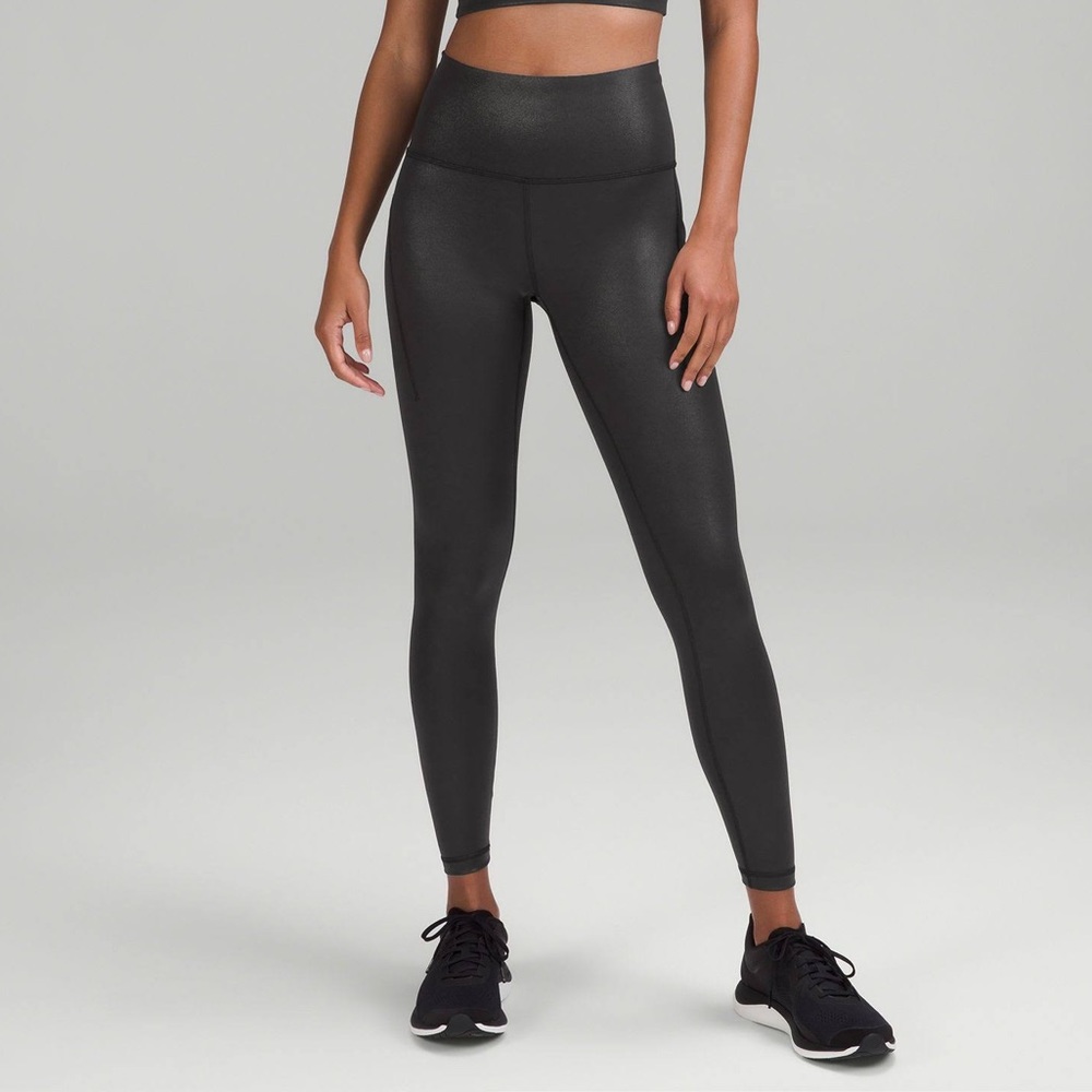 black and silver lulu leggings